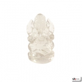 Ganesh en cristal de roche (h7cm)