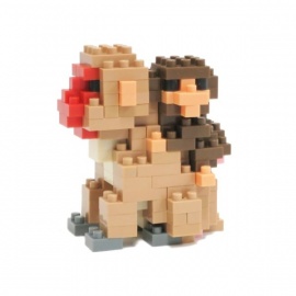 nanoblock mini SiNGE et BéBé (Macaque japonais) (+ de 180 pièces) [NBC_162]