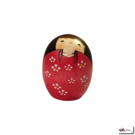 Kokeshi ShiAWASE PiNK (h7cm)