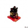 Maneki Neko animé 100% SOLAiRE richesse noir h8cm