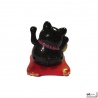 Maneki Neko animé 100% SOLAiRE richesse noir h8cm