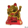 Maneki Neko animé 100% SOLAiRE richesse doré h16cm