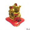 Maneki Neko animé 100% SOLAiRE richesse doré h16cm