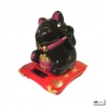 Maneki Neko animé 100% SOLAiRE richesse noir h16cm