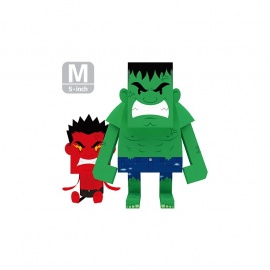 momot Hulk + Hulk Rouge (M 13cm monté)