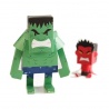 momot Hulk + Hulk Rouge (M 13cm monté)