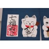 Noren 7 MANEKi NEKO bleu clair 100% coton 85*30cm