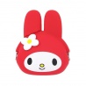 Porte-monnaie mimi POCHi Friends MY MELOdY rouge en silicone