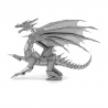 Miniature à monter en métal DRAGON d'ARGENT (h15.2cm)