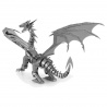 Miniature à monter en métal DRAGON d'ARGENT (h15.2cm)