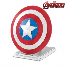 Miniature à monter en métal Avengers BOUCLiER de CAPTAiN AMéRiCA (h5.8cm)