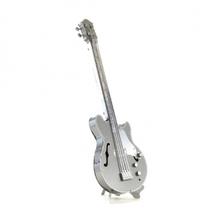 Miniature à monter en métal instrument de musique GUiTARE BASSE ELECTRiQUE (h11.6cm)