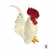 Coq Bantan blanc en porcelaine (h13cm)