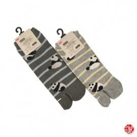 Soquettes à orteil japonaises PETiTS PANdAS rayures (extensible t34 à t39)
