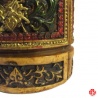 Triptique 3 Dieux du Bonheur (Prospérité 福, Richesse 禄, Longévité_壽) en résine peint à la main (h14.5cm)