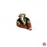Ganesh allongé en aluminium peint à l'émail vert (h3.5cm)
