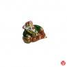 Ganesh allongé en aluminium peint à l'émail vert (h3.5cm)