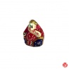 Ganesh en aluminium peint à l'émail rouge (h3.5cm)