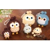 Porte-clés mimi POCHi-Bit Friends 3D ChOUETTE marron en silicone