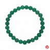 Bracelet perles en AGATE VERTE 6mm