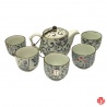 Service à thé 6 pièces NAGOYA en porcelaine