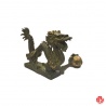 Dragon sur socle nuage en bronze (h12cm)