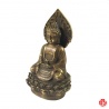 Bouddha AMiTA assis sur lotus en bronze (h14cm)