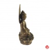 Bouddha AMiTA assis sur lotus en bronze (h14cm)