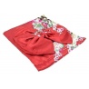 Kimono imprimé FLEURS avec noeud rouge