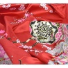 Kimono imprimé FLEURS avec noeud rouge