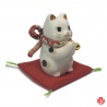 Maneki Neko PRièRE en porcelaine japonaise h6.5cm