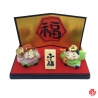 Dieux du bonheur en porcelaine japonaise (h2.4cm)