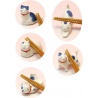 Porte-baguette MANEKi NEKO tacheté bleu en porcelaine (L5 à 6cm)