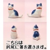 Porte-baguette MANEKi NEKO tacheté bleu en porcelaine (L5 à 6cm)