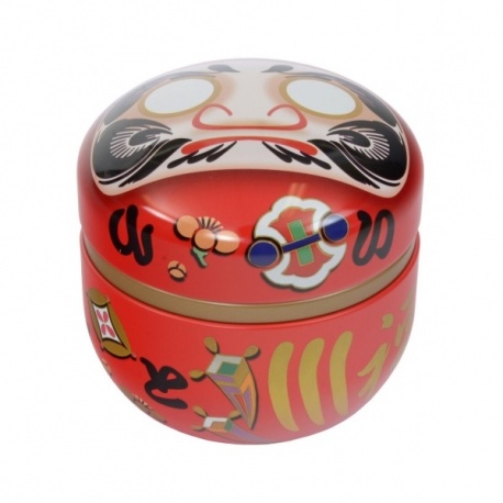 Boîte à thé japonaise (茶筒 chazutsu) DARUMA rouge (100g)