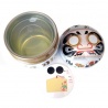 Boîte à thé japonaise (茶筒 chazutsu) DARUMA blanc (100g)