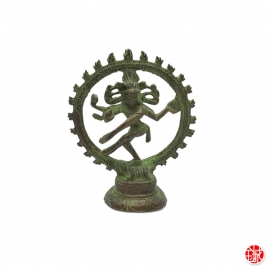 Shiva Nataradja en laiton vert-de-gris (h10cm)