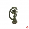 Shiva Nataradja en laiton vert-de-gris (h10cm)