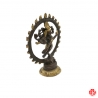 Shiva Nataradja en laiton bronze et or (h10cm)