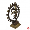 Shiva Nataradja en laiton couleur bronze et or (h18.5cm)