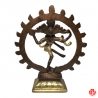 Shiva Nataradja en laiton couleur bronze et or (h18.5cm)