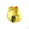 Maneki neko DODU en argile blanche DORé (RiChESSE) 5.5cm