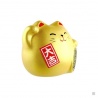 Maneki neko DODU en argile blanche DORé (RiChESSE) 5.5cm