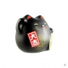 Maneki neko DODU en argile blanche NOiR (Chance) 5.5cm