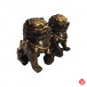 Chiens de Foo en bronze (h11cm)