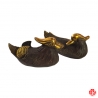 Couple de canards mandarins (Fidélité 鸳鸯 Yuānyāng) en bronze (L13.5cm)