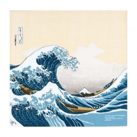 Furoshiki la Grande Vague de Kanagawa par Katsushika Hokusai (48x48cm)