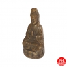 Kwan Yin (觀音 Déesse de la miséricorde) assise sur lotus en bronze (h12cm)