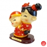 Figurine Jeunes mariés chinois en résine (Tirelire h14cm)