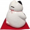 Tirelire Maneki neko BiG DODU en argile blanche BLANC (Bonheur) h21cm